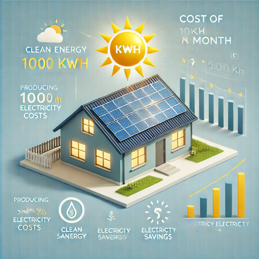 Custo Energia Solar 1000 kWh/mês