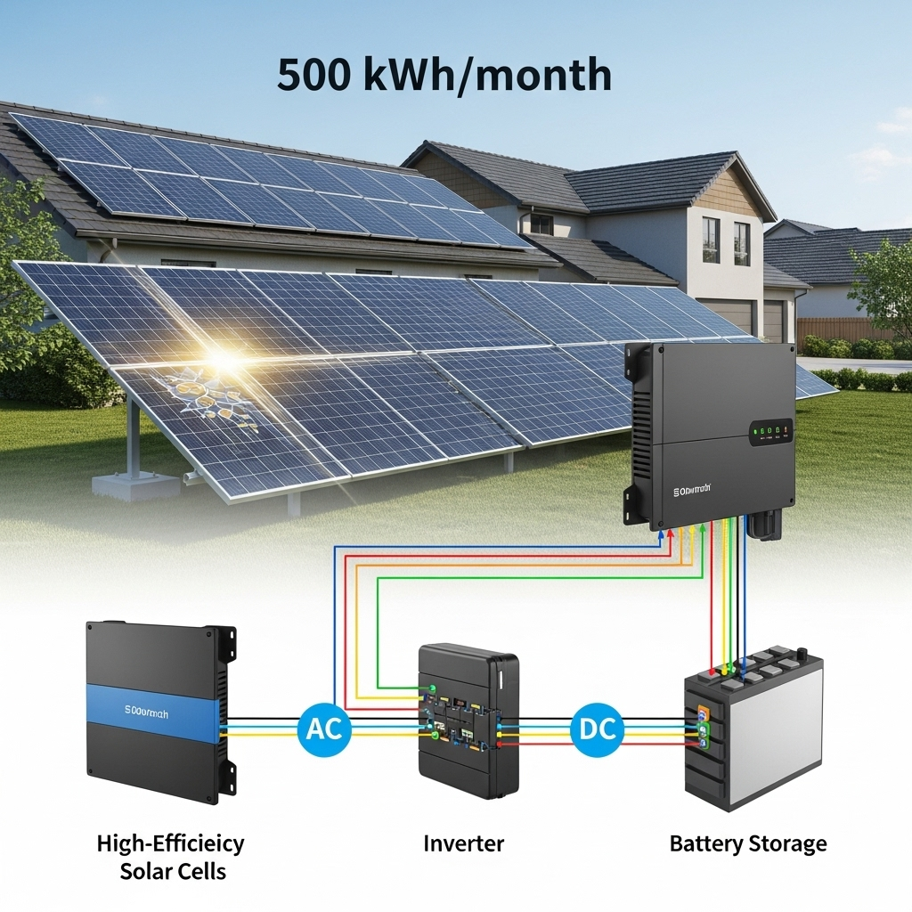 Kit Energia Solar 500 kwh/mês